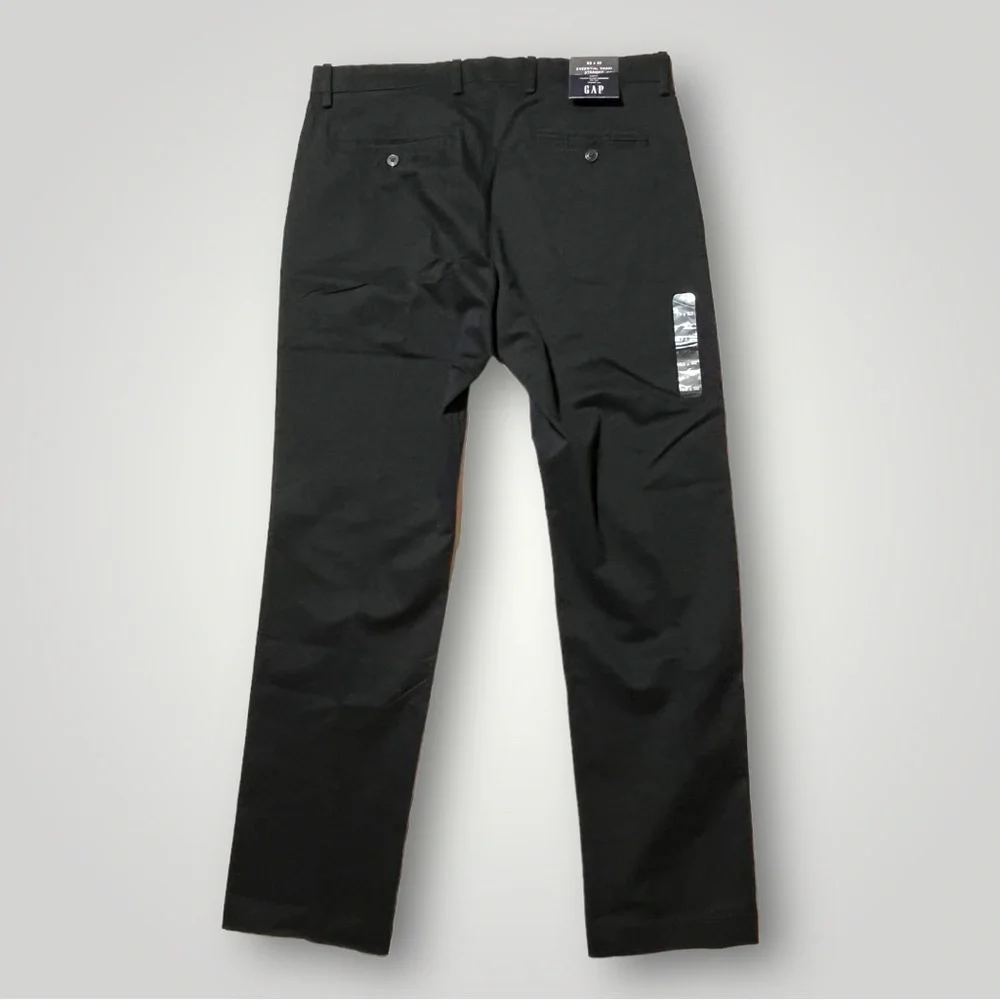 Gap Essential Khaki Straight Leg Black Pants 33”x32” - Picture 14 of 16